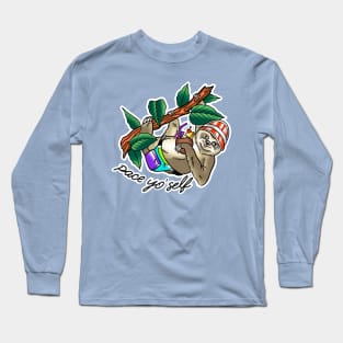 Sawdust Design Pace yo' self Sloth Long Sleeve T-Shirt